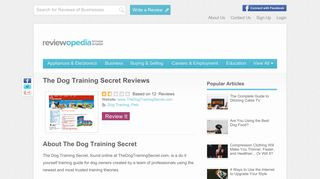 The Dog Training Secret Reviews - Legit or Scam? - Reviewopedia