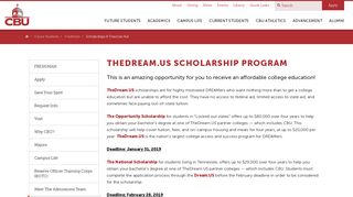 TheDream.US Scholarship Program - Christian Brothers University