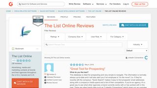 The List Online Reviews | G2 Crowd