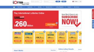 Play the Lottery Online | Canada Online Lotto | theLotter.ca