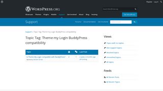 Topic Tag: Theme my Login BuddyPress compatibility | WordPress.org