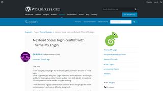 Nextend Social login conflict with Theme My Login | WordPress.org