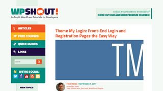 Theme My Login: Front-End Login and Registration Pages the Easy ...
