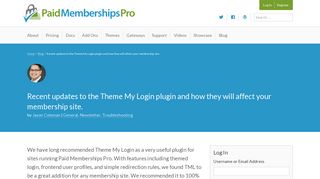 Recent updates to the Theme My Login plugin and how they will affect ...