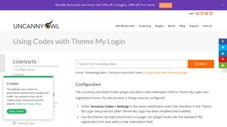 Using Codes with Theme My Login - Uncanny Owl