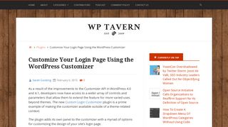 Customize Your Login Page Using the WordPress Customizer ...
