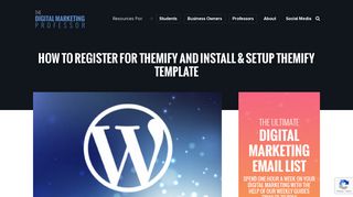 How To Register For Themify And Install & Setup Themify Template ...