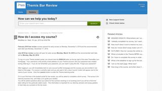 How do I access my course? : Themis Bar Review