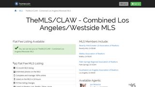 TheMLS/CLAW - Combined Los Angeles/Westside MLS - $95 to List ...