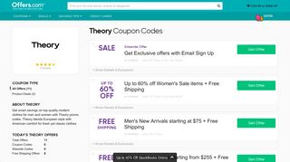 Theory Coupons & Promo Codes + Free Shipping 2019 - Offers.com