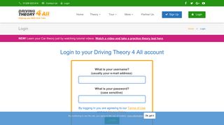 Login | Driving Theory 4 All