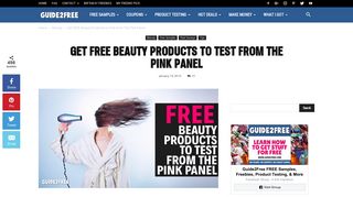 Get FREE Beauty Products to Test from The Pink Panel • Guide2Free ...