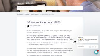 iOS Getting Started for CLIENTS | thera-LINK Help Center
