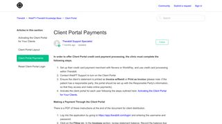 Client Portal Payments – Therabill