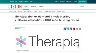Therapia, the on-demand physiotherapy platform, closes $750,000 ...