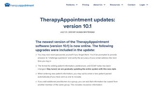 TherapyAppointment updates: version 10.1 - TherapyAppointment