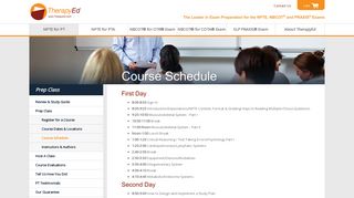 Course Schedule - TherapyEd