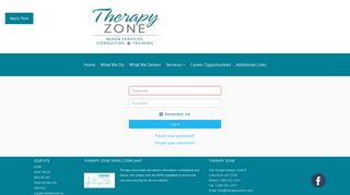 Employee Portal Login - Therapy Zone