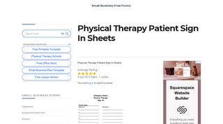 Physical Therapy Patient Sign In Sheets - Small Business Free Forms