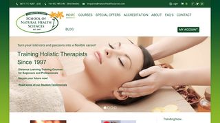 School of Natural Health Sciences: Holistic Therapy Training Courses