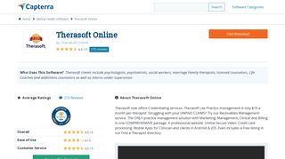 Therasoft Online Reviews and Pricing - 2019 - Capterra