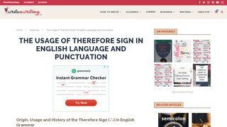 The Usage of Therefore Sign in English Language and Punctuation ...