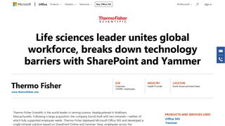 Thermo Fisher - Microsoft Office - Office 365