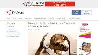 The Murder of a Thermo Fisher Scientific Employee and the Missing ...