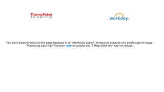 Work Day Redirect | Thermo Fisher Scientific - US