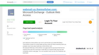 Access webmail-us.thermofisher.com. Microsoft Exchange - Outlook ...