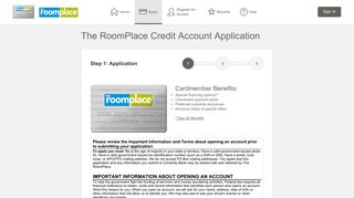 The RoomPlace Credit Card - The RoomPlace Credit Account ...
