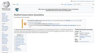 Student Conservation Association - Wikipedia