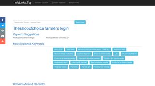 Theshopofchoice farmers login Search - InfoLinks.Top
