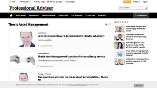 The latest thesis-asset-management news for financial advisers and ...