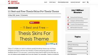 11 Best and Free Thesis Skins For Thesis Wordpress Theme
