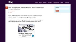 How to upgrade to the latest Thesis WordPress Theme