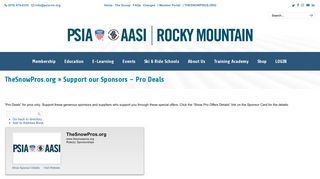 TheSnowPros.org » Support our Sponsors – Pro Deals – PSIA-RM