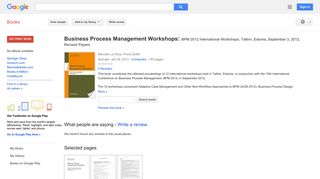 Business Process Management Workshops: BPM 2012 International ...