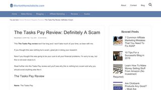 The Tasks Pay Review: Definitely A Scam - Work at Home Jobs
