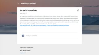 the traffic income login - new blog creation5