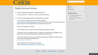 Digital Account Access - The Truth About Cancer Support System