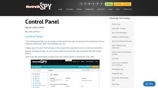 Control Panel - TheTruthSpy