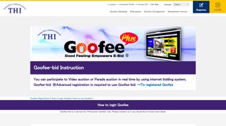 How to login Goofee - THICorp . Used Construction Machinery Auction ...