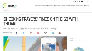 Checking Prayers' Times On The Go with THiJARI - Modern Muslim ...