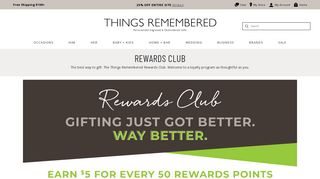 Rewards Club - Things Remembered