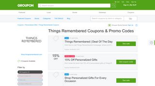 Things Remembered Coupons, Promo Codes & Deals 2019 - Groupon