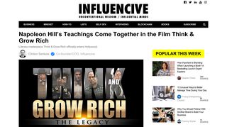 Napoleon Hill's Teachings Come Together in the Film Think & Grow Rich