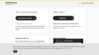 Log in to your account | thinkmoney