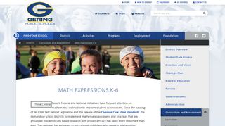 Math Expressions K-6 - Gering Public Schools
