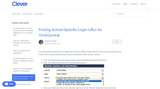 Finding School-Specific Login URLs for ThinkCentral – Help Center